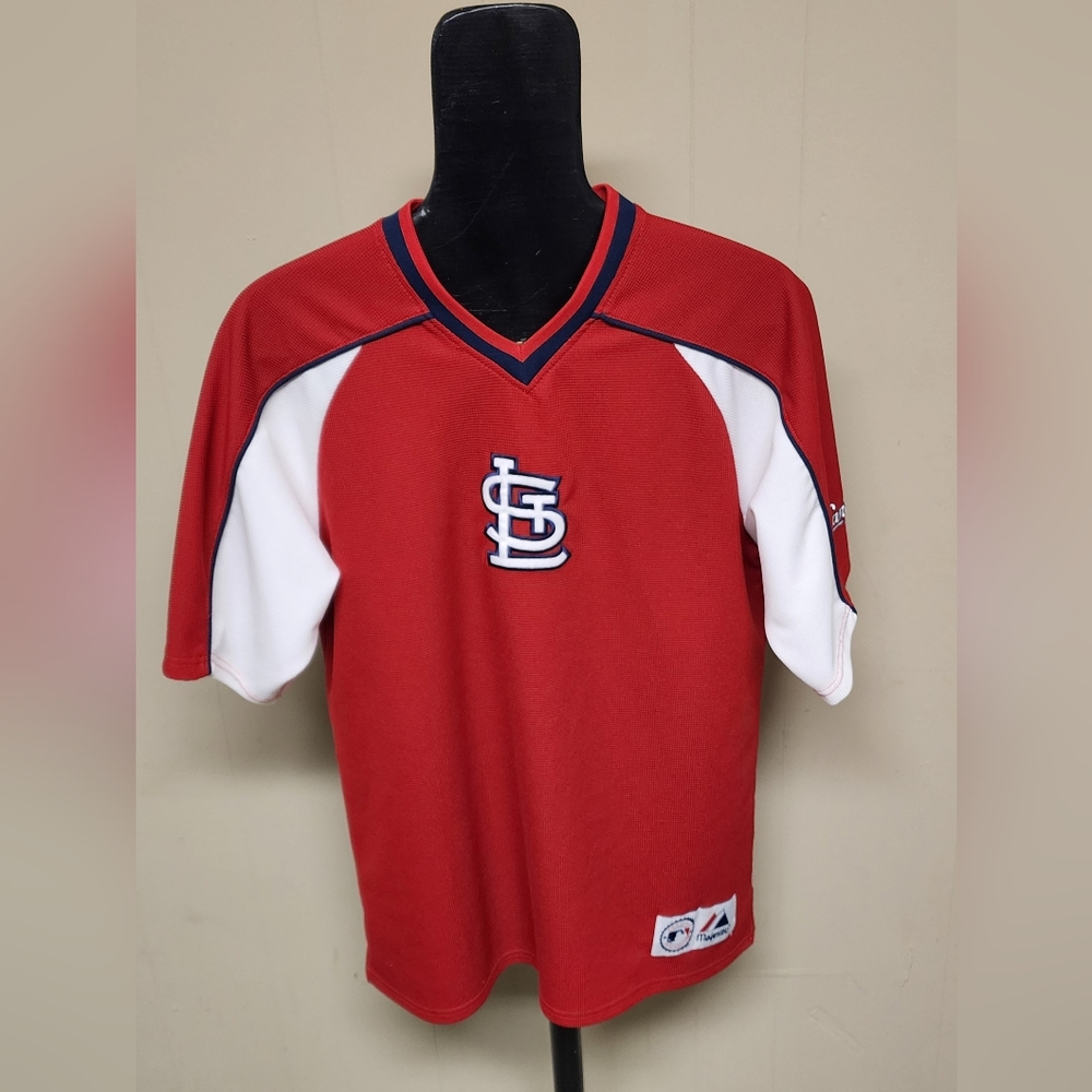MLB Genuine Merchandise Majestic Men's Size Medium St. Louis Cardinals Red Shirt